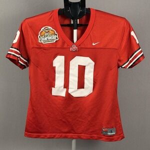 Ohio State Buckeyes Football Jersey Youth Large Red NCAA College Nike‎ #10 2007